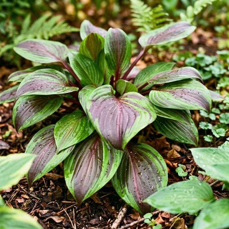 Feuillage de l'Hosta Red Ninja Feuillage de l'Hosta Red Ninja